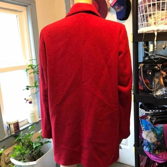Vintage Blair Wool Blend Women S Red Jacket Coat Button Up Old money Outdoors - Picture 2 of 6